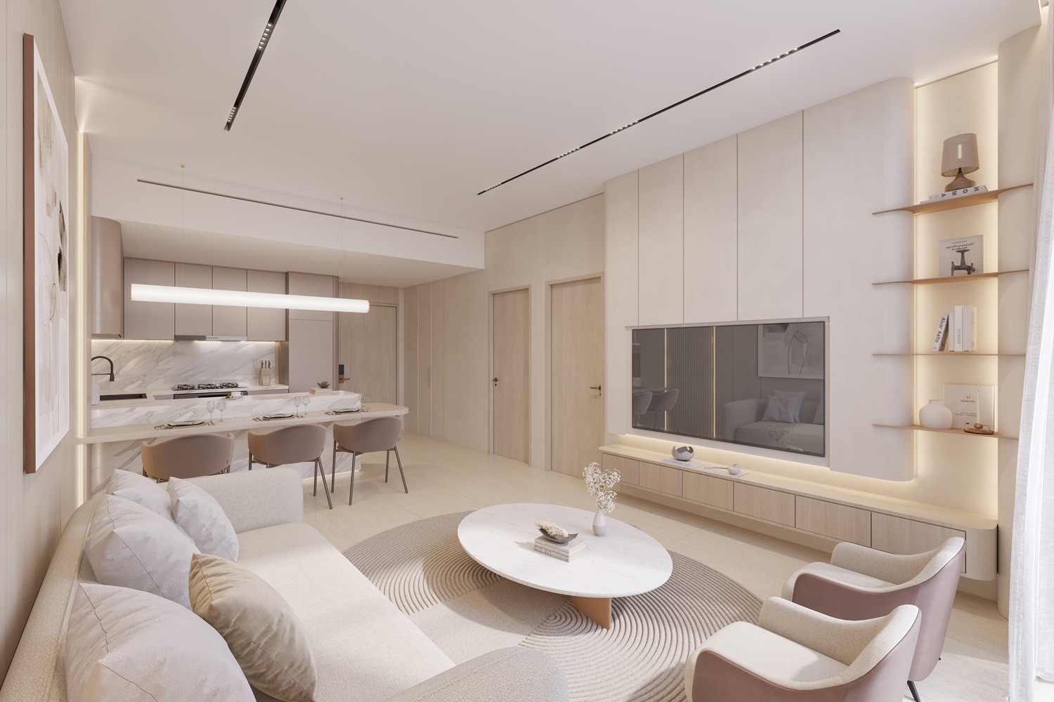 The Caden – obývací prostor apartmánu