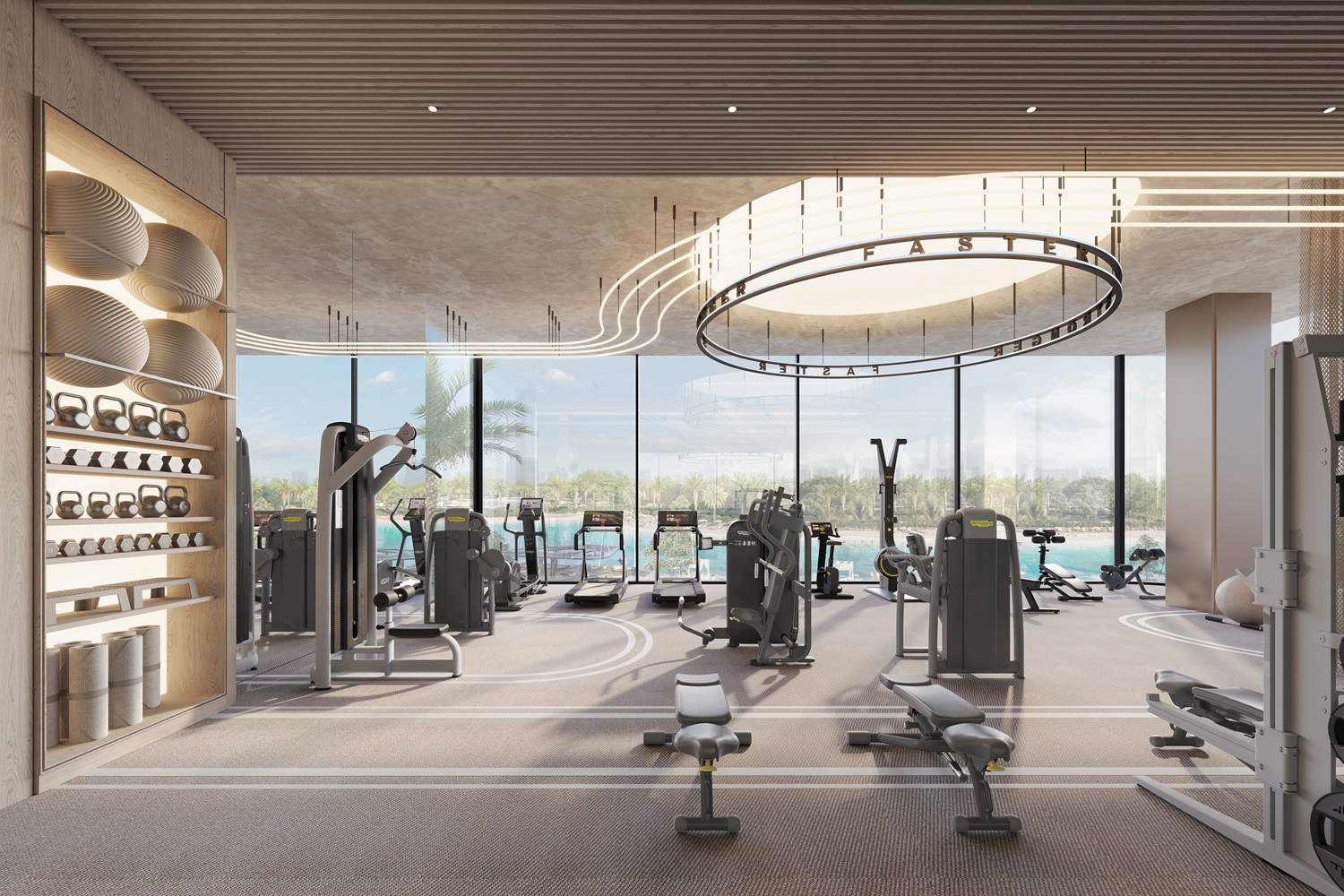 The Caden – fitness centrum s výhledem na lagunu