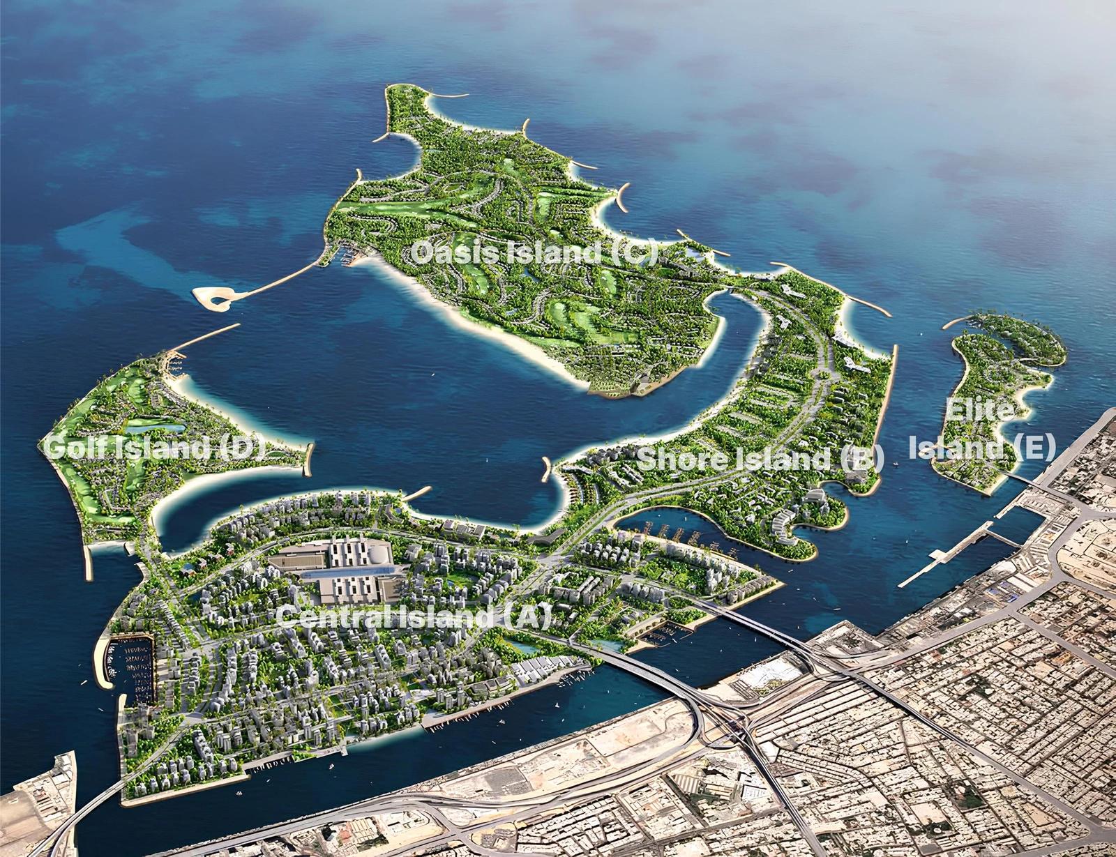 Dubai Islands aerial render