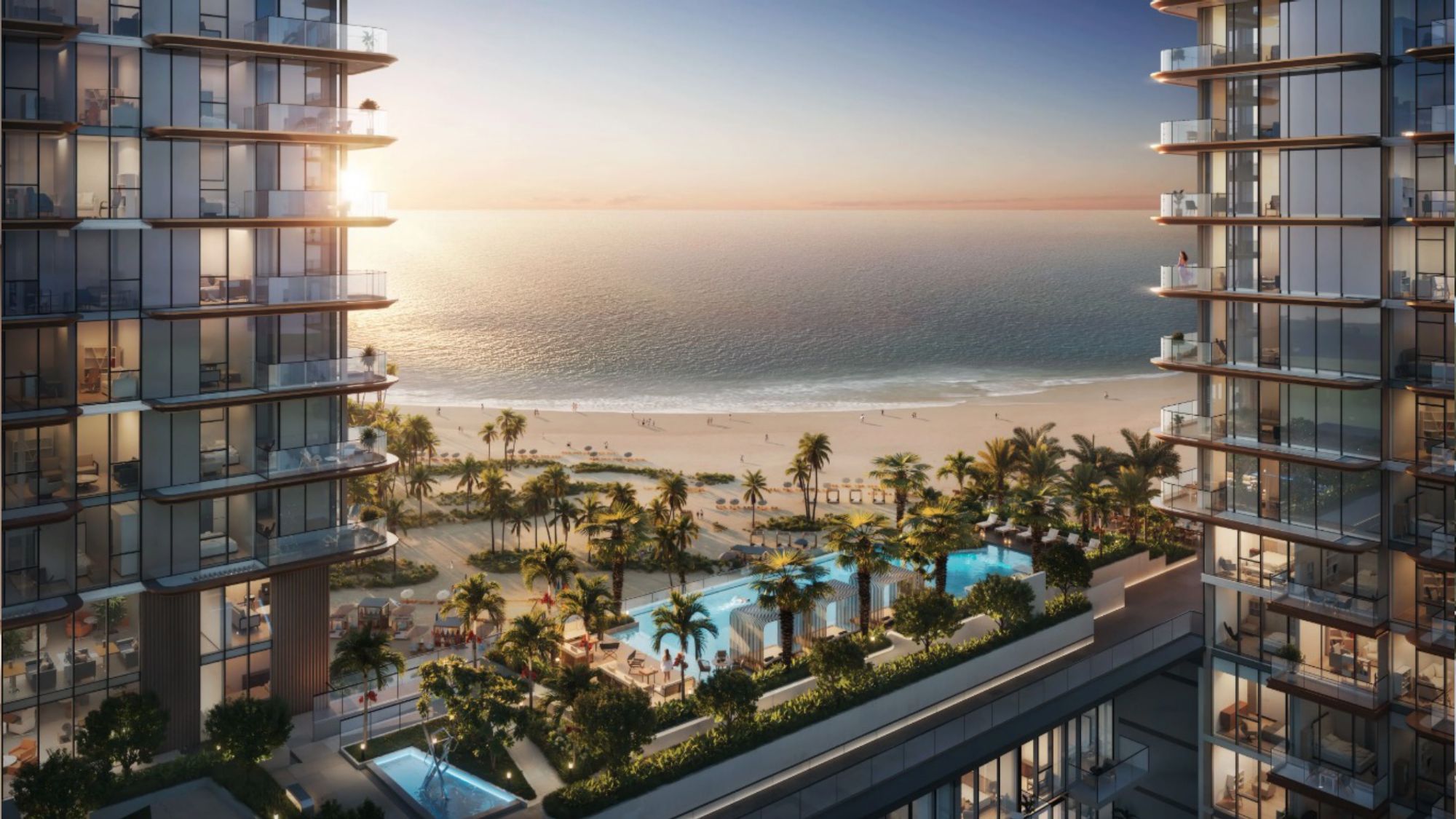 Pool and beach view